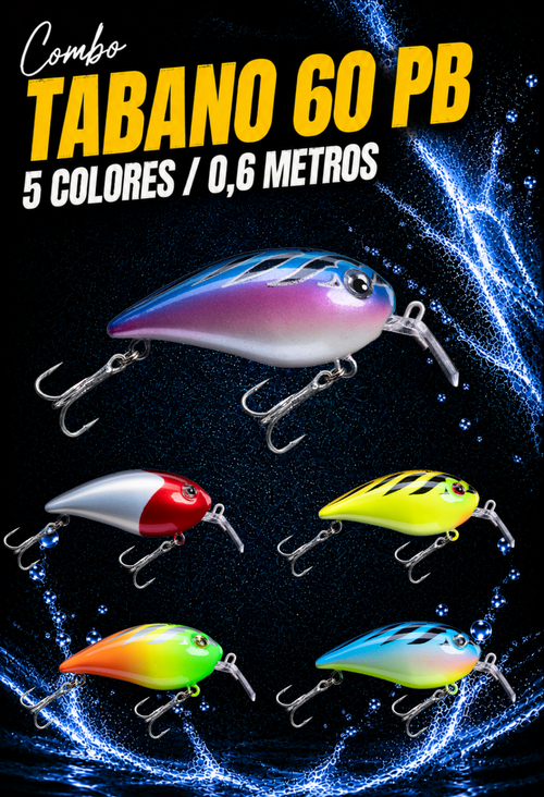 Combo x5 Tábano 60 Paleta Babero - 0,6 m - Baitcasting